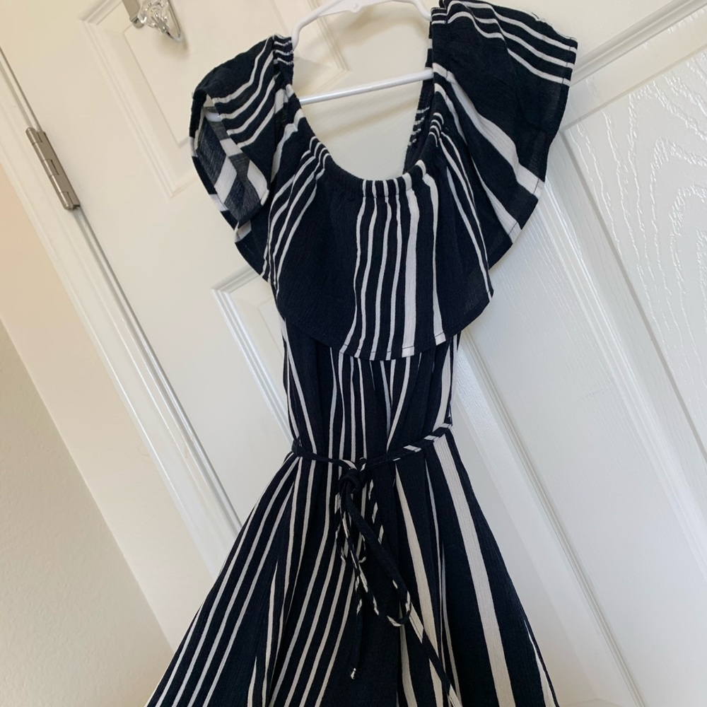 Striped Navy Blue Romper